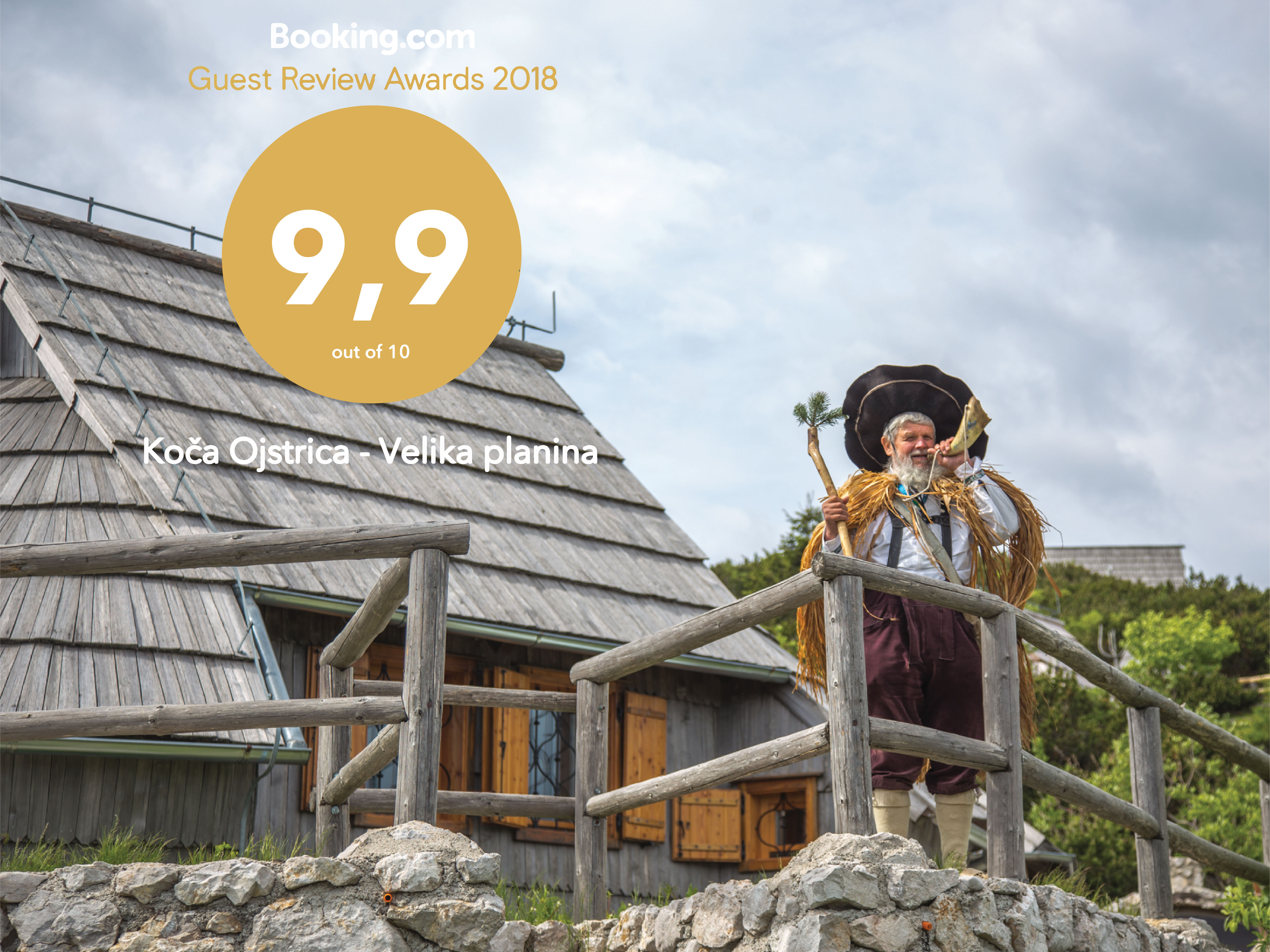 Koča Ojstrica prejela drugo leto zapored Booking Guest Award
